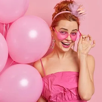 Trendy Pink Cowboy Hat and Heart Sunglasses Set for Fun