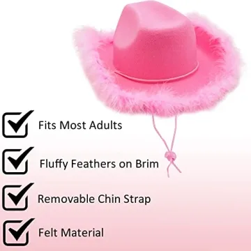 Trendy Pink Cowboy Hat and Heart Sunglasses Set for Fun