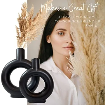 Stylish Black Vase Set for Modern Home Decor