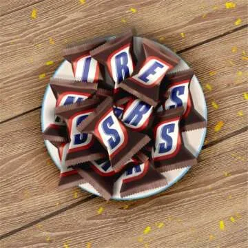 Minis Chocolate Caramel Candy Bars - Individually Wrapped Candy - with Roasted Peanuts, Nougat, Caramel, and Milk Chocolate – Bulk Candy (2 Pound)