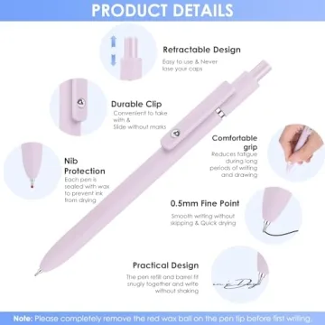 Quick-Drying Gel Pens Smooth Writing Vibrant Colors