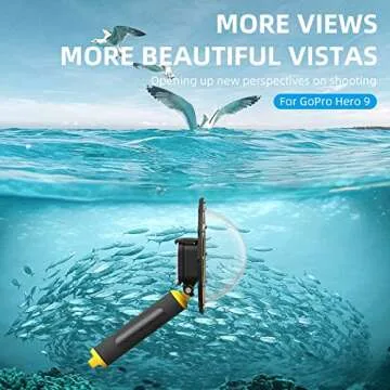 TELESIN Dome Port for GoPro Hero 13 Hero 12 Hero 11 Hero 10 Hero 9 Black, Waterproof Housing Case Un...