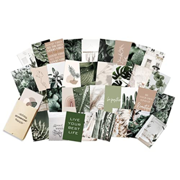 Botanical Wall Collage Kit for Teen Room Decor - Aesthetic