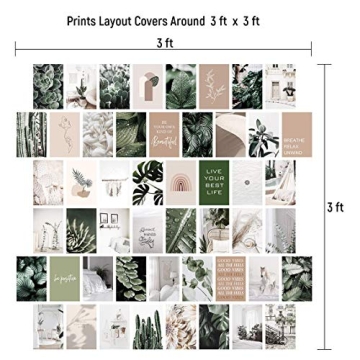 Botanical Wall Collage Kit for Teen Room Decor - Aesthetic