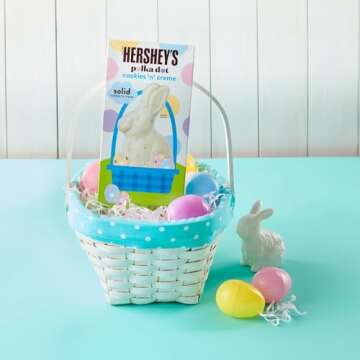 Hershey Large Bunny Cookies 'N Cream Polka Dot Easter Chocolate Bunny - 2 Pack Large White Chocolate...