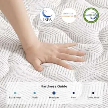 Queen Mattress 12 inch Hybrid Mattress Queen Size - Individual Pocket Box Spring Memory Foam Mattress in a Box for Bed - Medium Firm Feel Back Support Mattress for Pressure Relief with CertiPUR-US