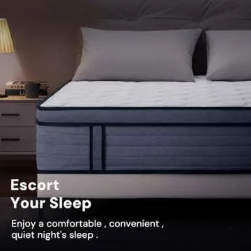 Queen Mattress 12 inch Hybrid Mattress Queen Size - Individual Pocket Box Spring Memory Foam Mattress in a Box for Bed - Medium Firm Feel Back Support Mattress for Pressure Relief with CertiPUR-US