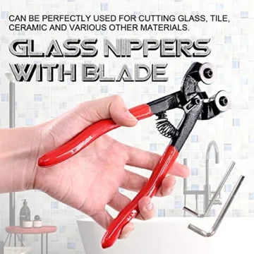 Swpeet Glass Mosaic Cutter Kit with Replacement Blades