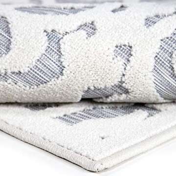 My Texas House Ladybird Runner, 1'11" x 5', Natural Blue