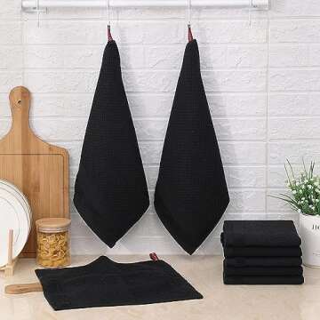 Homaxy Cotton Dish Cloths 8 Pack - Super Soft & Absorbent