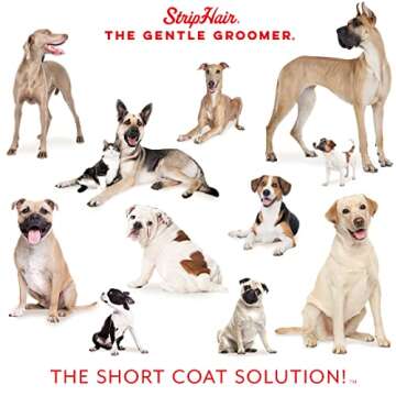 StripHair Pet & Home Bundle 3pc Gentle Groomer 6-in-1 Shed Groom Massage Brush Pouch Bag O' Bamboo Cloths