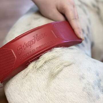 StripHair Pet & Home Bundle 3pc Gentle Groomer 6-in-1 Shed Groom Massage Brush Pouch Bag O' Bamboo Cloths