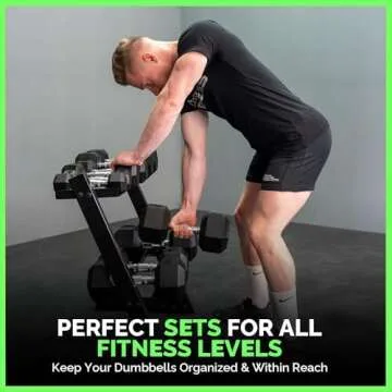 Gyms Weights Dumbbells Sets with Rack,450-550 lbs Hex Dumbbell Sets MAX 5-50 lbs Hand Free Weights Rack with Dumbbell Sets Rubber Dumbbells Set for Your Home Gym (450, Pounds)