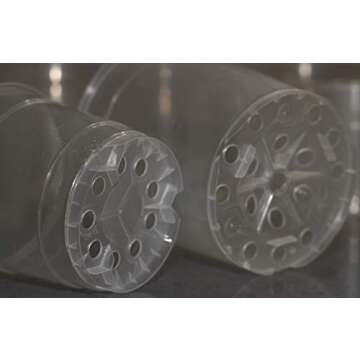 10 Pack Clear Orchid Pots Set w/Holes Clear Plastic Baskets w/Great Aerification and Drainage 5 Items 6" and 5 Items 4,5" Two Sizes of Orchid Planter