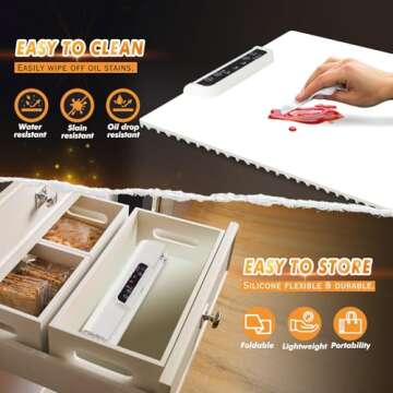 Warming Mat for Food - Full Surface Heating Food Warmer Mat with 3 Temperature Settings, Rollable & Portable, Auto Shut-Off - Electric Warming Tray for Gatherings,Parties,Everyday Use