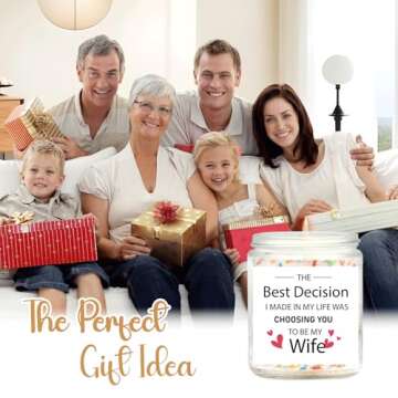 Goiicoln Gifts for Wife, Lavender Scented Candle Gifts, Romantic Gifts for Her, Anniversay Christmas Birthday Valentine Gifts for Wife, Best Decision of Choosing You to Be My Wife