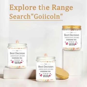 Goiicoln Gifts for Wife, Lavender Scented Candle Gifts, Romantic Gifts for Her, Anniversay Christmas Birthday Valentine Gifts for Wife, Best Decision of Choosing You to Be My Wife