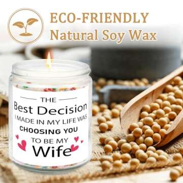 Goiicoln Gifts for Wife, Lavender Scented Candle Gifts, Romantic Gifts for Her, Anniversay Christmas Birthday Valentine Gifts for Wife, Best Decision of Choosing You to Be My Wife