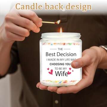 Goiicoln Gifts for Wife, Lavender Scented Candle Gifts, Romantic Gifts for Her, Anniversay Christmas Birthday Valentine Gifts for Wife, Best Decision of Choosing You to Be My Wife