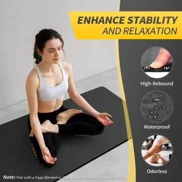 Durable CAMBIVO Yoga Mat for Comfort and Style