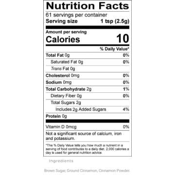 Upouria Cinnamon Brown Sugar Topping 5.5 Oz (Pack of 2)