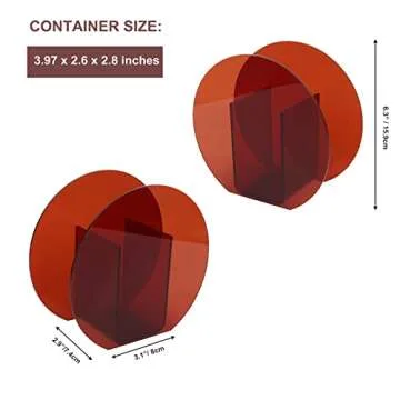 DaizySight Amber Acrylic Vase for Modern Funky Decor, Unique Plastic Round Decorative Flowers Vase for Bedroom, Living Room Table - Brown, Round Shape