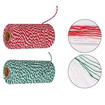 Christmas Cotton Bakers Twine - Eco-Friendly Party Decoration