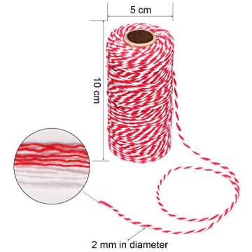 Christmas Cotton Bakers Twine - Eco-Friendly Party Decoration