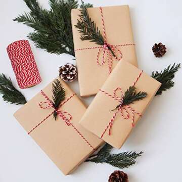 Christmas Cotton Bakers Twine - Eco-Friendly Party Decoration