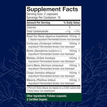 Host Defense Stamets 7-7 Species Blend - Mushroom Supplement for Immune Support - Includes Royal Sun Blazei, Cordyceps, Reishi, Maitake, Lion's Mane, Chaga & Mesima - 30 Capsules (15 Servings)*