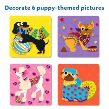 Skillmatics Art Activity - Fun with Foam Puppies, No Mess Felt Sticker Art for Kids, 3D Foam Stickers, DIY Craft Kits, Gifts for Boys & Girls Ages 3, 4, 5, 6, 7