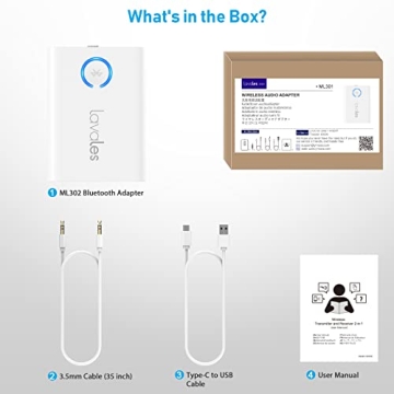 Lavales 2-in-1 Bluetooth Adapter for High-Quality Audio
