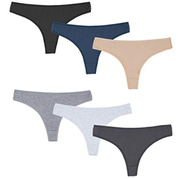 ELACUCOS Women's Breathable Thongs - 6 Pack for Comfort