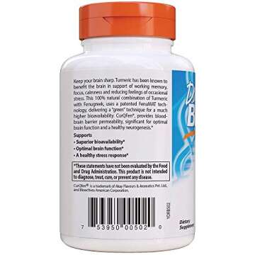 Doctor's Best Turmeric Curcumin Plus Fenugreek Capsules