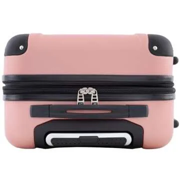 Travelers Club Chicago Hardside Expandable Spinner Luggage, Rose Gold, 20" Carry-On