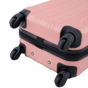 Travelers Club Chicago Hardside Expandable Spinner Luggage, Rose Gold, 20" Carry-On