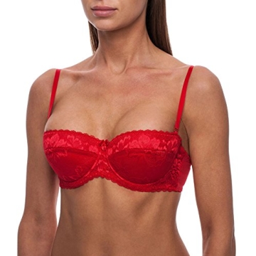 frugue Strapless Push Up Lace Sexy Bandeau Bra Red US 36 A