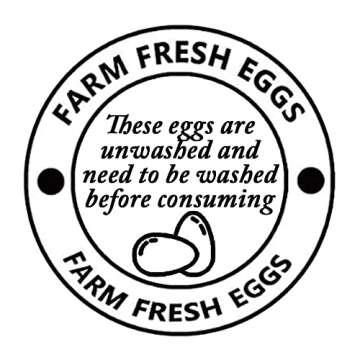 2 Inch Farm Fresh Eggs Carton Labels Farm Fresh Egg Unwashed Stickers Egg Handling Labels Self Adhesive Egg Packaging Stickers for Chicken,Quail,Egg Packaging Stickers,500 Pcs Per Pack