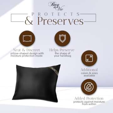 Bag-a-Vie Handbag Shaper Pillow – Luxury Handbag Shaper & Purse Shapers - Grande 14.5” x 11” F...