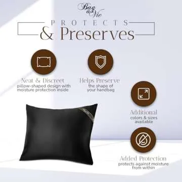 Bag-a-Vie Handbag Shaper Pillow – Luxury Handbag Shaper & Purse Shapers - Grande 14.5” x 11” F...