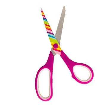 SINGER 7 3/4" Rainbow Print Scissors - Multi-Purpose Cutting Tool