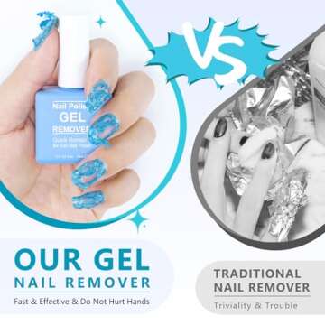 ATOANY Gel Nail Polish Remover 0.5 Fl Oz with Nail File & Nail Polish Scraper, Professional Gel Polish Remover for Nails, Easily & Quickly Remove Nail Polish in 3-5 Minutes, Doesn't Hurt Nails