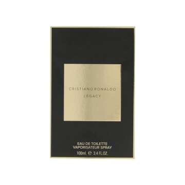 CR7 Legacy Men EDT Spray, Woody Aromatic Fragrance Cologne with Blend of Lavender, Bergamot, Rosemary, Patchouli and Apple, 3.4 Fl Oz