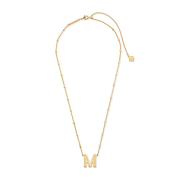 Kendra Scott Letter M Pendant Necklace, Elegant Gold Jewelry