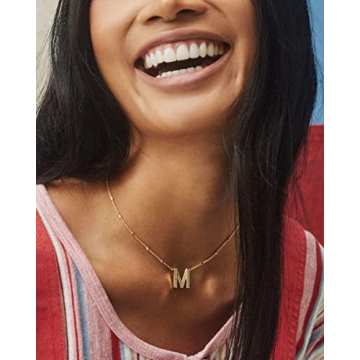 Kendra Scott Letter M Pendant Necklace, Elegant Gold Jewelry