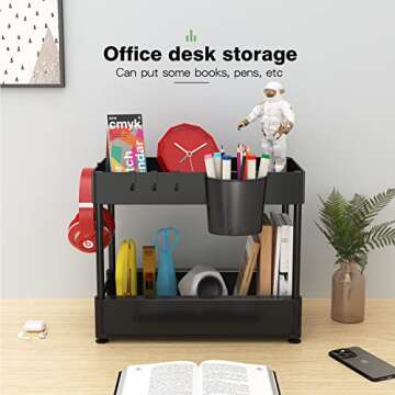 ZOMILB Under Sink Organizer 2 Pack for Home Storage Solutions