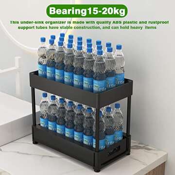 ZOMILB Under Sink Organizer 2 Pack for Home Storage Solutions