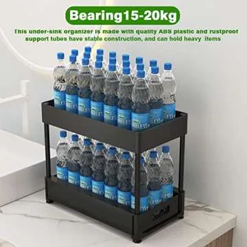 ZOMILB Under Sink Organizer 2 Pack for Home Storage Solutions