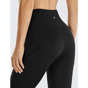 CRZ YOGA Women's High-Waisted Capris with Pockets