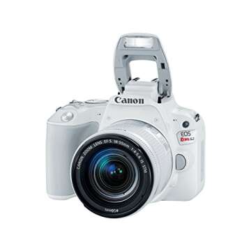 Canon Cameras US 2252C001 EOS Rebel SL2 (WH) EF-S 18-55mm f/4-5.6 STM (BK) Digital SLR Camera Kit, 3", White